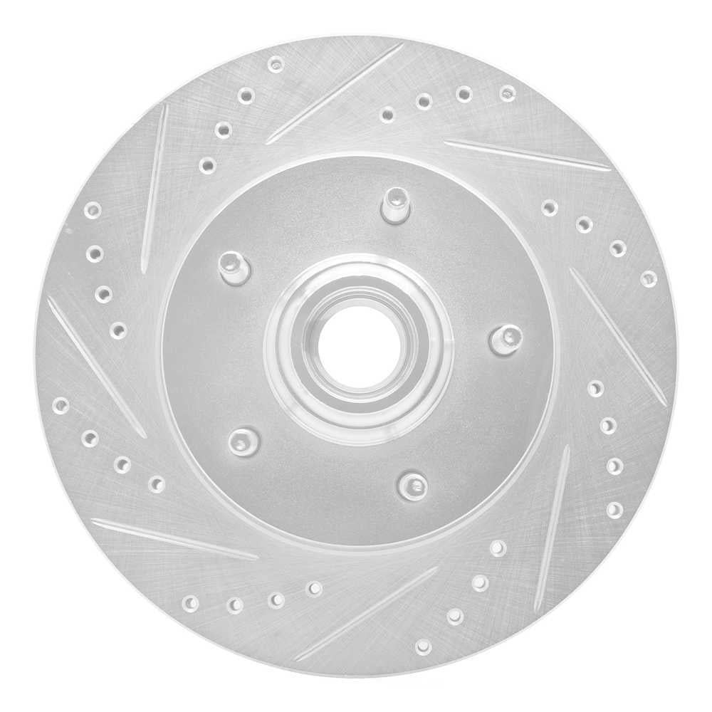Dynamic Friction Company 631-54145L DFC Brake Rotor - Drilled And Slotted - Silver