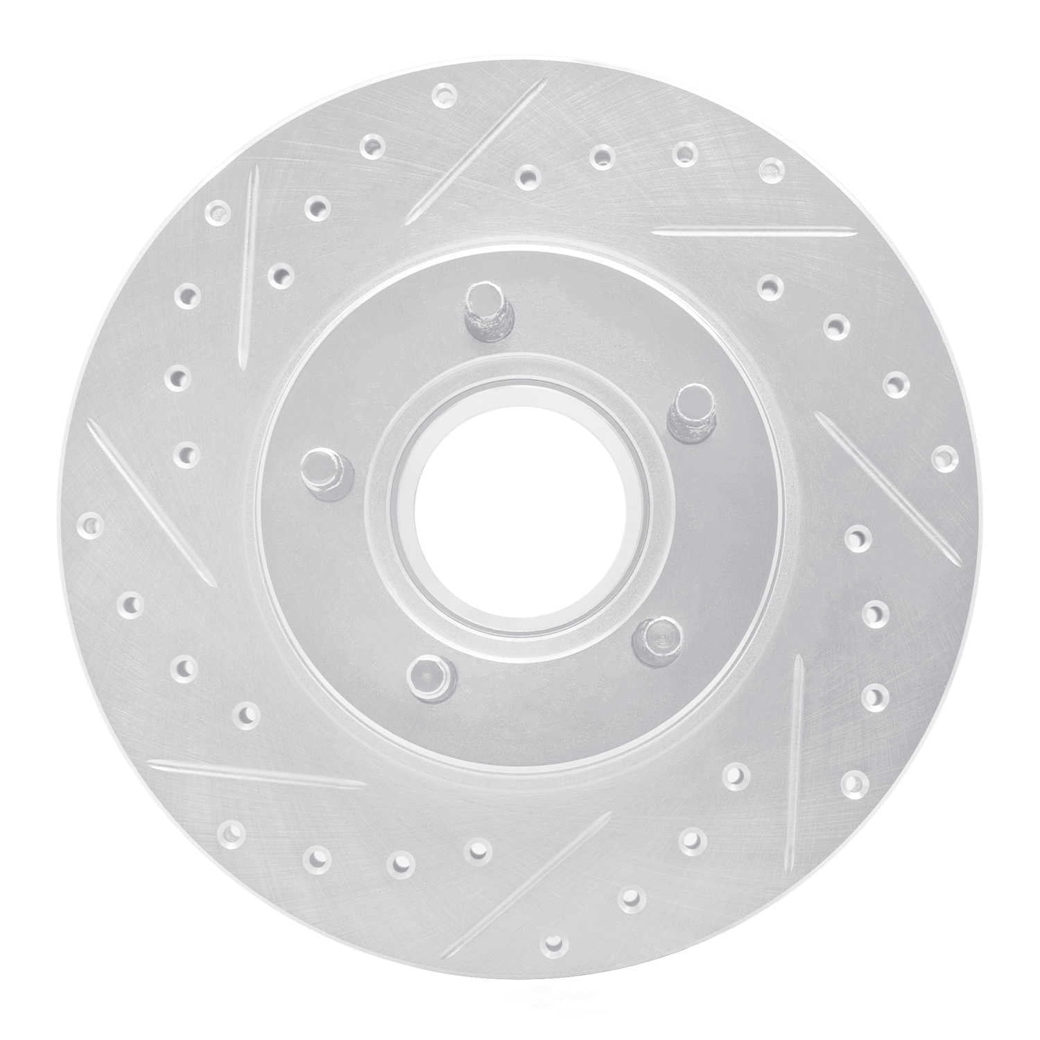 Dynamic Friction Company 631-54156L DFC Brake Rotor - Drilled And Slotted - Silver