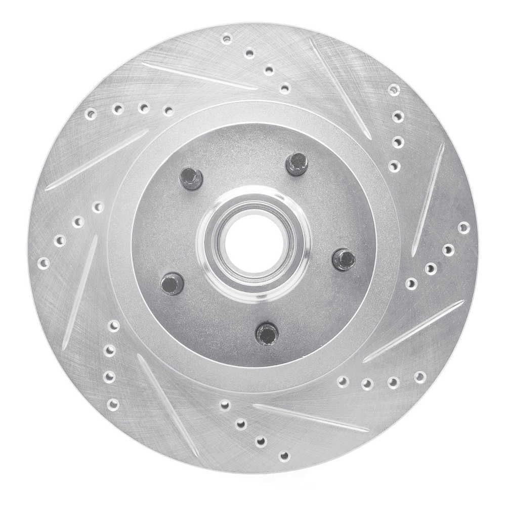 Dynamic Friction Company 631-54172R DFC Brake Rotor - Drilled And Slotted - Silver