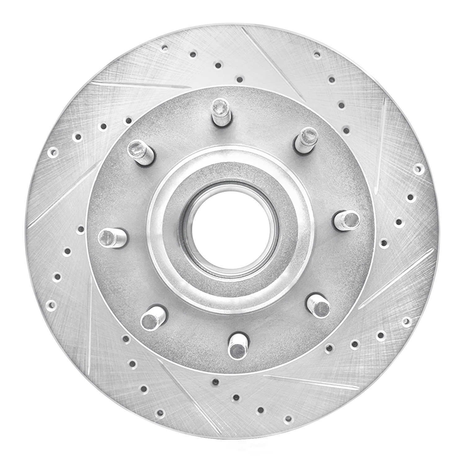 Dynamic Friction Company 631-54206R DFC Brake Rotor - Drilled And Slotted - Silver