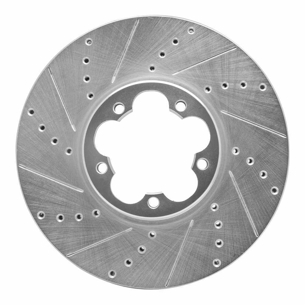 Dynamic Friction Company 631-54230L DFC Brake Rotor - Drilled And Slotted - Silver