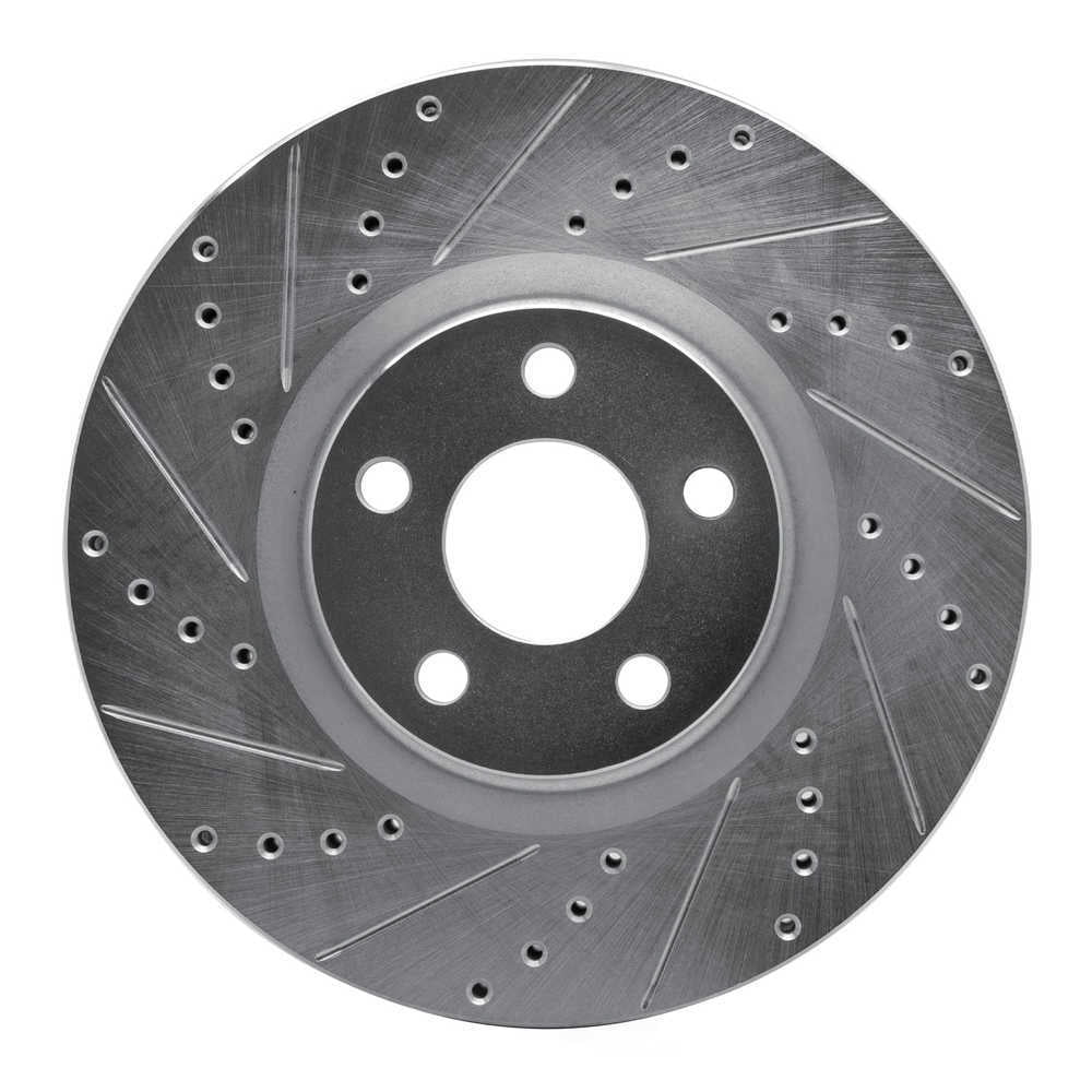 Dynamic Friction Company 631-54264L DFC Brake Rotor - Drilled And Slotted - Silver