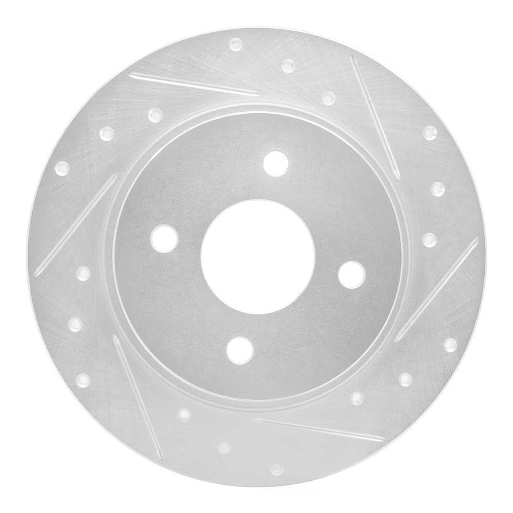 Dynamic Friction Company 631-54271R DFC Brake Rotor - Drilled And Slotted - Silver
