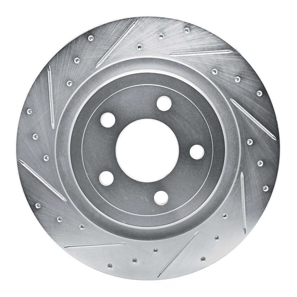 Dynamic Friction Company 631-54280L DFC Brake Rotor - Drilled And Slotted - Silver