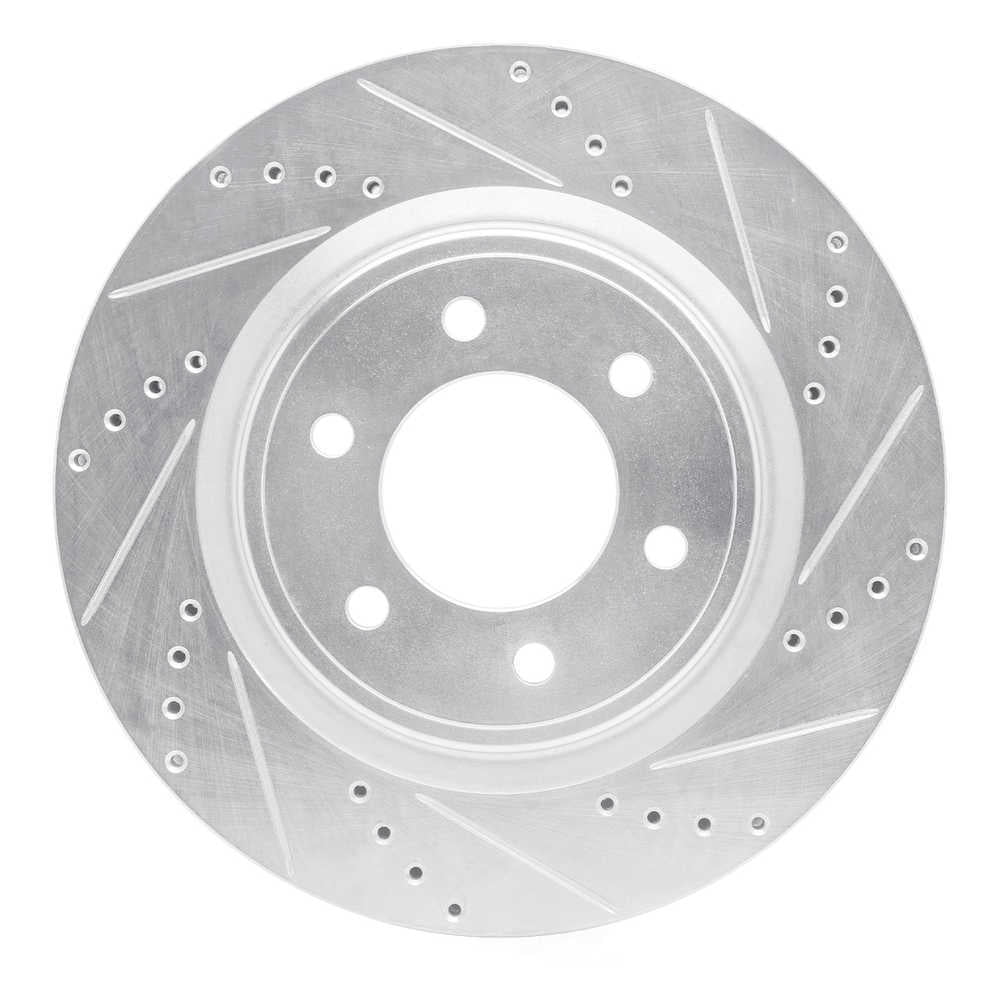 Dynamic Friction Company 631-54287R DFC Brake Rotor - Drilled And Slotted - Silver