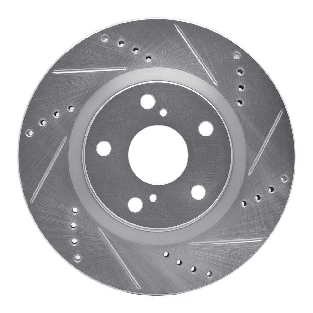 Dynamic Friction Company 631-54294R DFC Brake Rotor - Drilled And Slotted - Silver