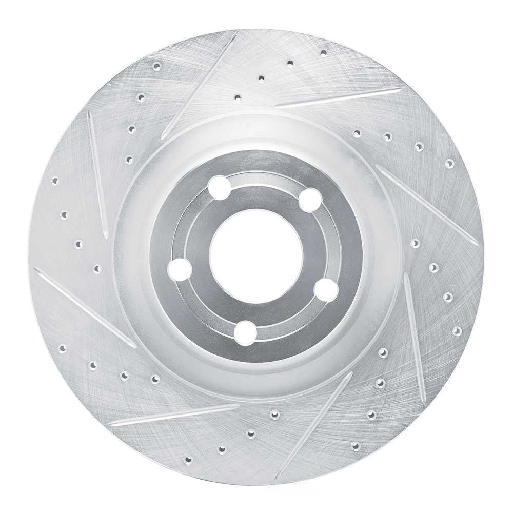 Dynamic Friction Company 631-54296L DFC Brake Rotor - Drilled And Slotted - Silver