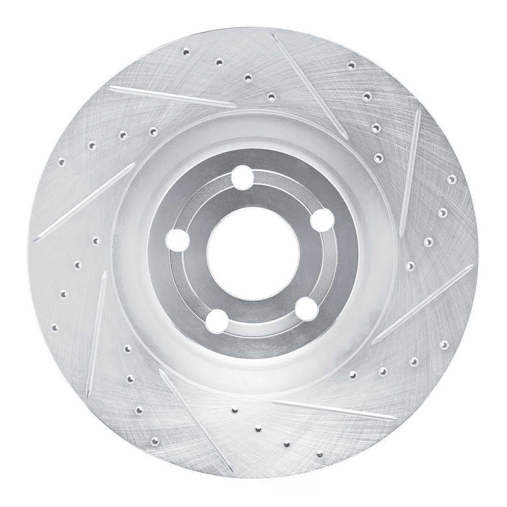 Dynamic Friction Company 631-54296R DFC Brake Rotor - Drilled And Slotted - Silver