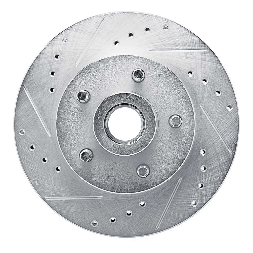 Dynamic Friction Company 631-56004L DFC Brake Rotor - Drilled And Slotted - Silver