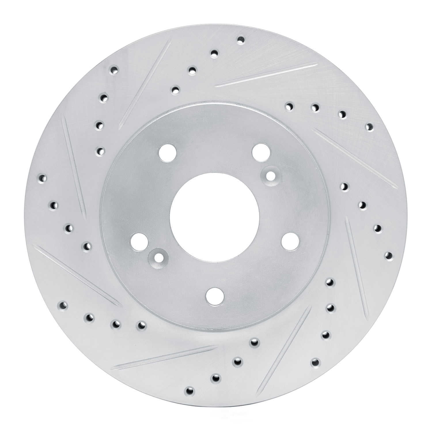 Dynamic Friction Company 631-58005L DFC Brake Rotor - Drilled And Slotted - Silver