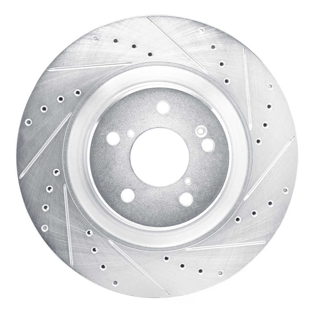 Dynamic Friction Company 631-58037R DFC Brake Rotor - Drilled And Slotted - Silver