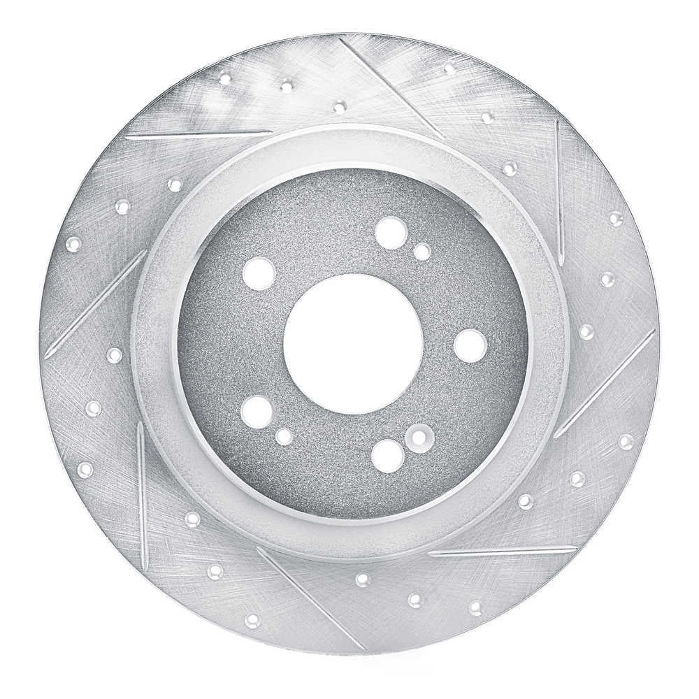 Dynamic Friction Company 631-58038R DFC Brake Rotor - Drilled And Slotted - Silver