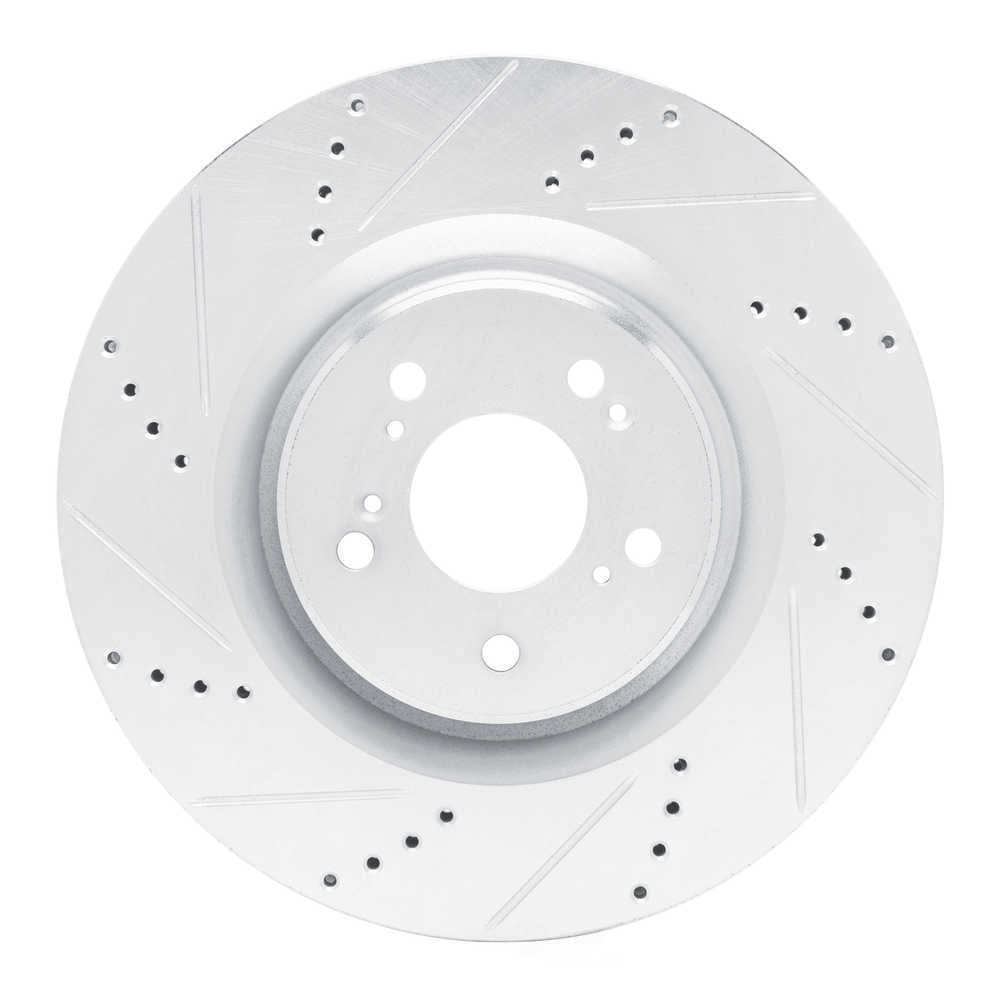 Dynamic Friction Company 631-58039L DFC Brake Rotor - Drilled And Slotted - Silver