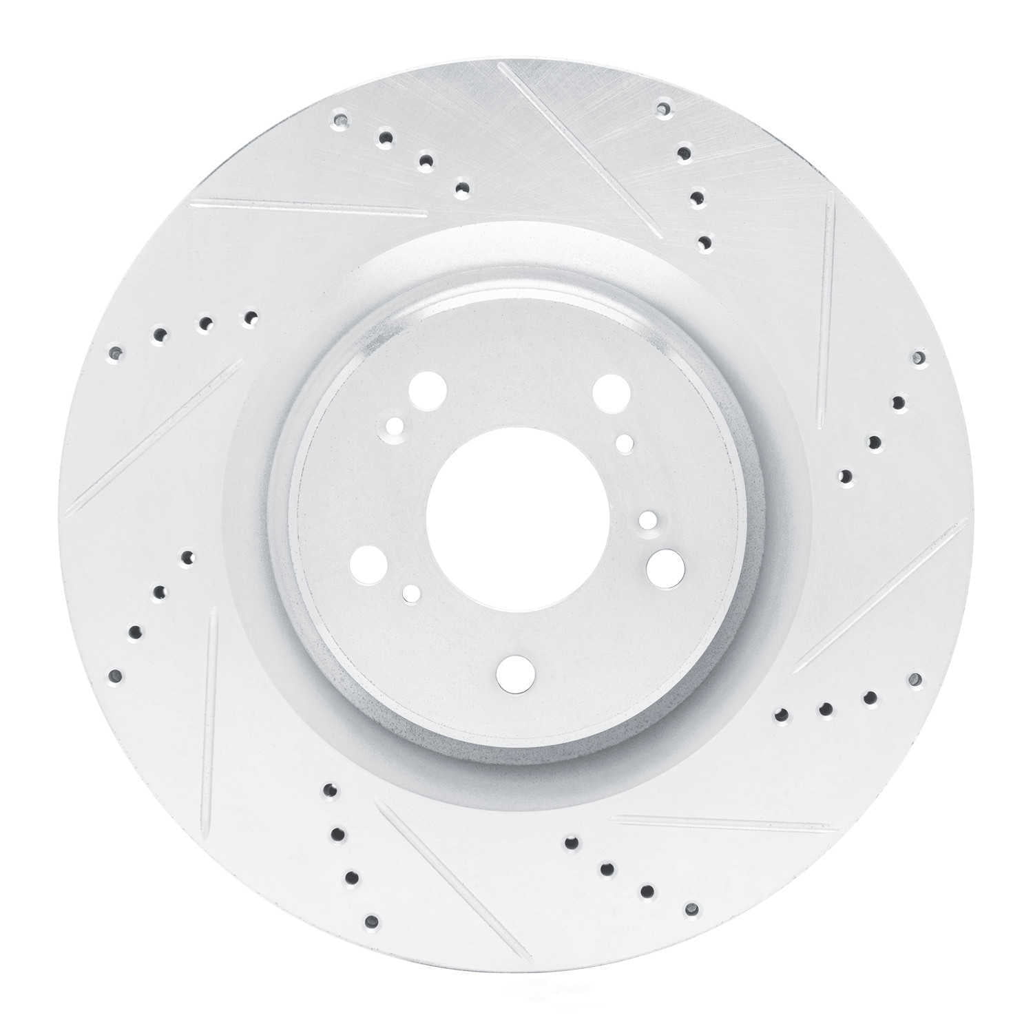 Dynamic Friction Company 631-58039R DFC Brake Rotor - Drilled And Slotted - Silver