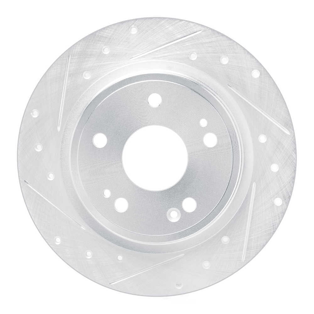 Dynamic Friction Company 631-59073L DFC Brake Rotor - Drilled And Slotted - Silver
