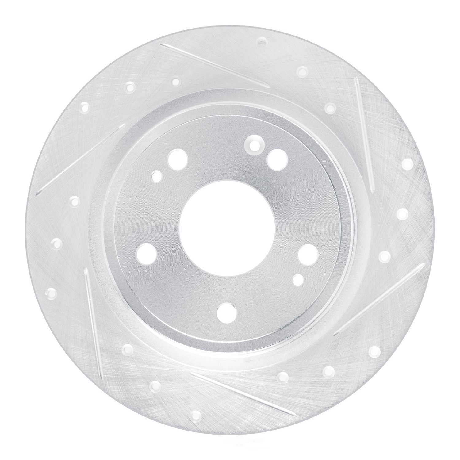 Dynamic Friction Company 631-59073R DFC Brake Rotor - Drilled And Slotted - Silver