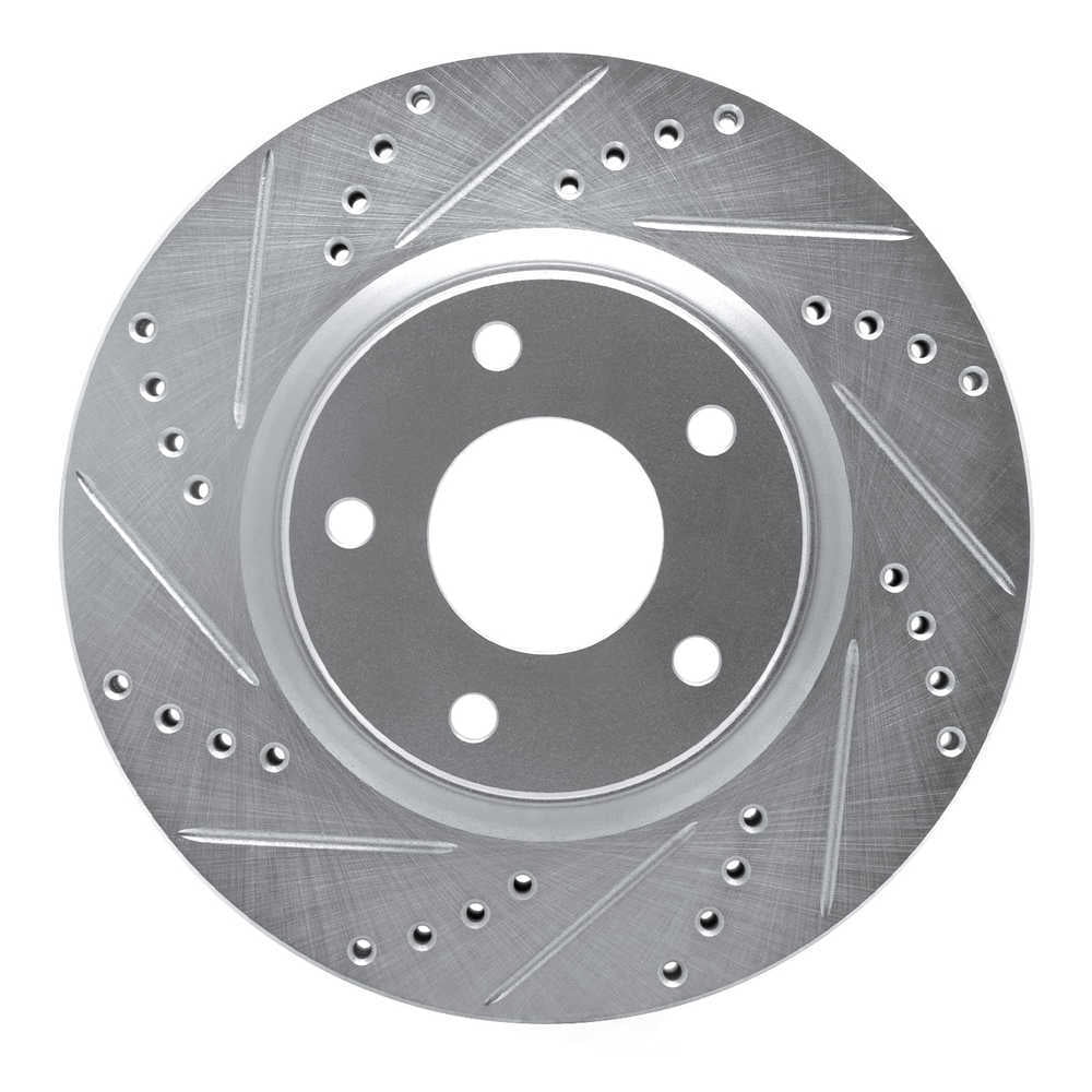 Dynamic Friction Company 631-63007L DFC Brake Rotor - Drilled And Slotted - Silver