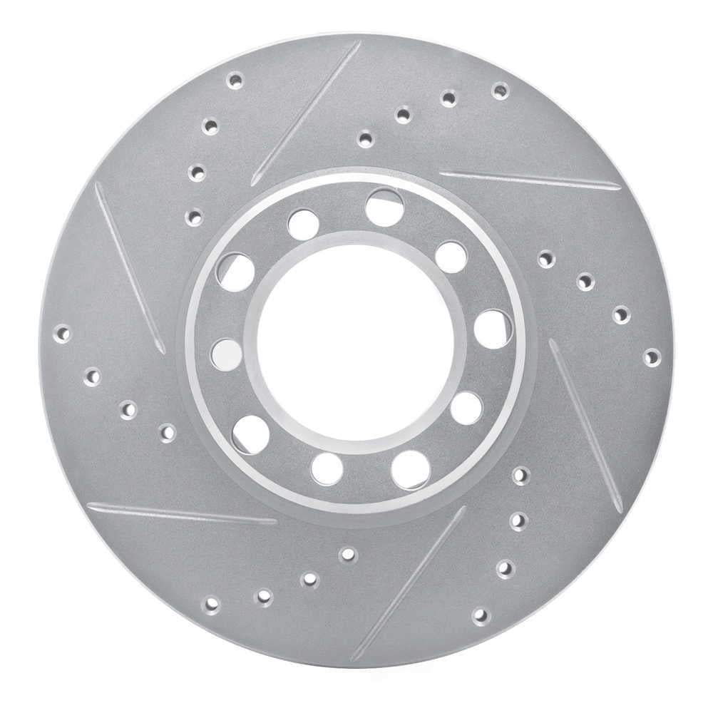 Dynamic Friction Company 631-63010L DFC Brake Rotor - Drilled And Slotted - Silver
