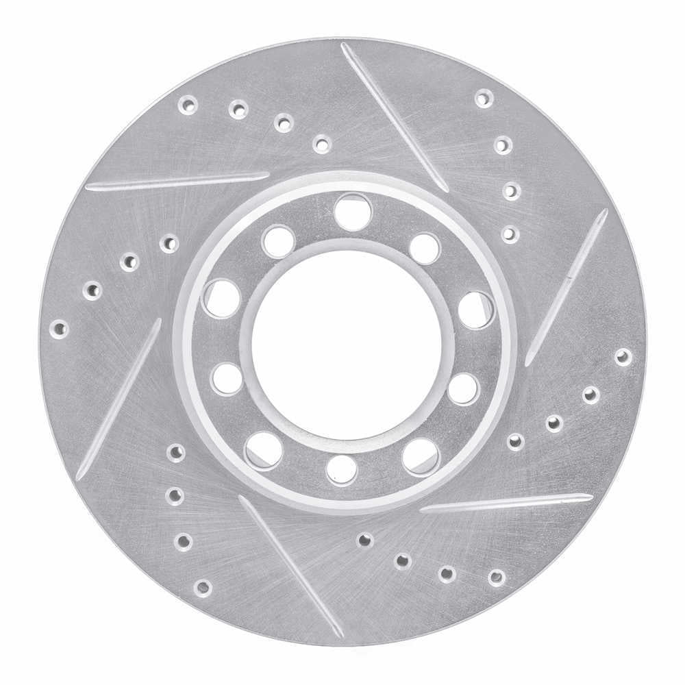 Dynamic Friction Company 631-63010R DFC Brake Rotor - Drilled And Slotted - Silver