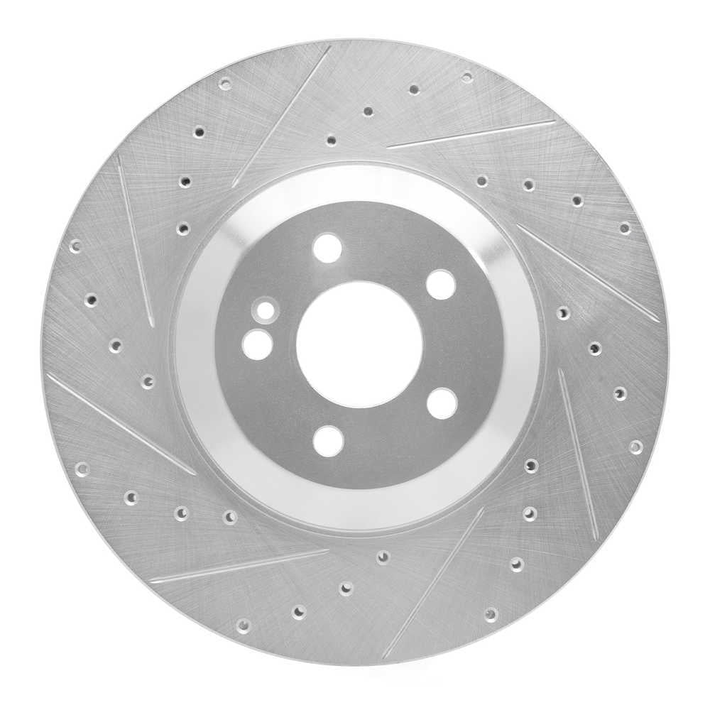 Dynamic Friction Company 631-63166L DFC Brake Rotor - Drilled And Slotted - Silver