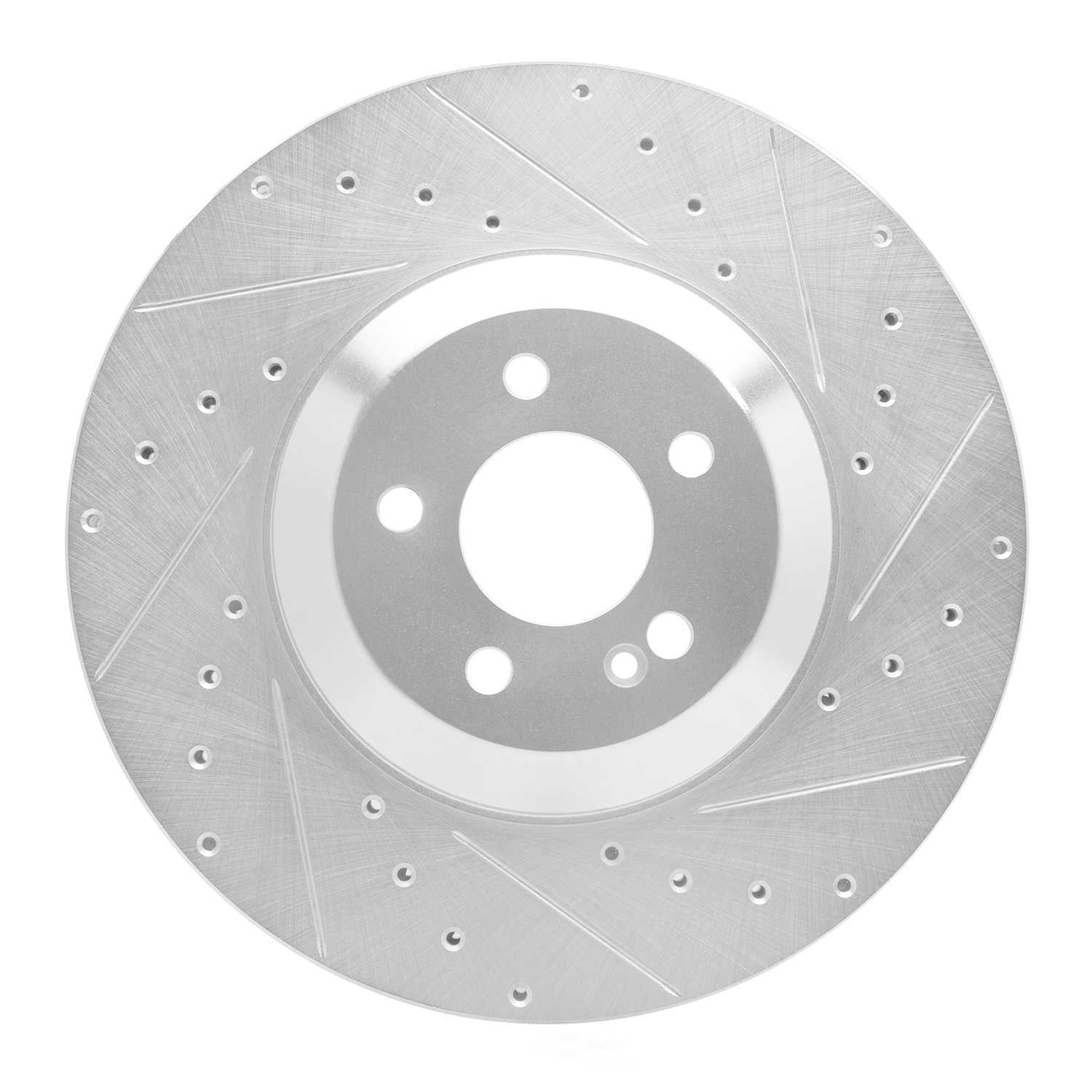 Dynamic Friction Company 631-63166R DFC Brake Rotor - Drilled And Slotted - Silver