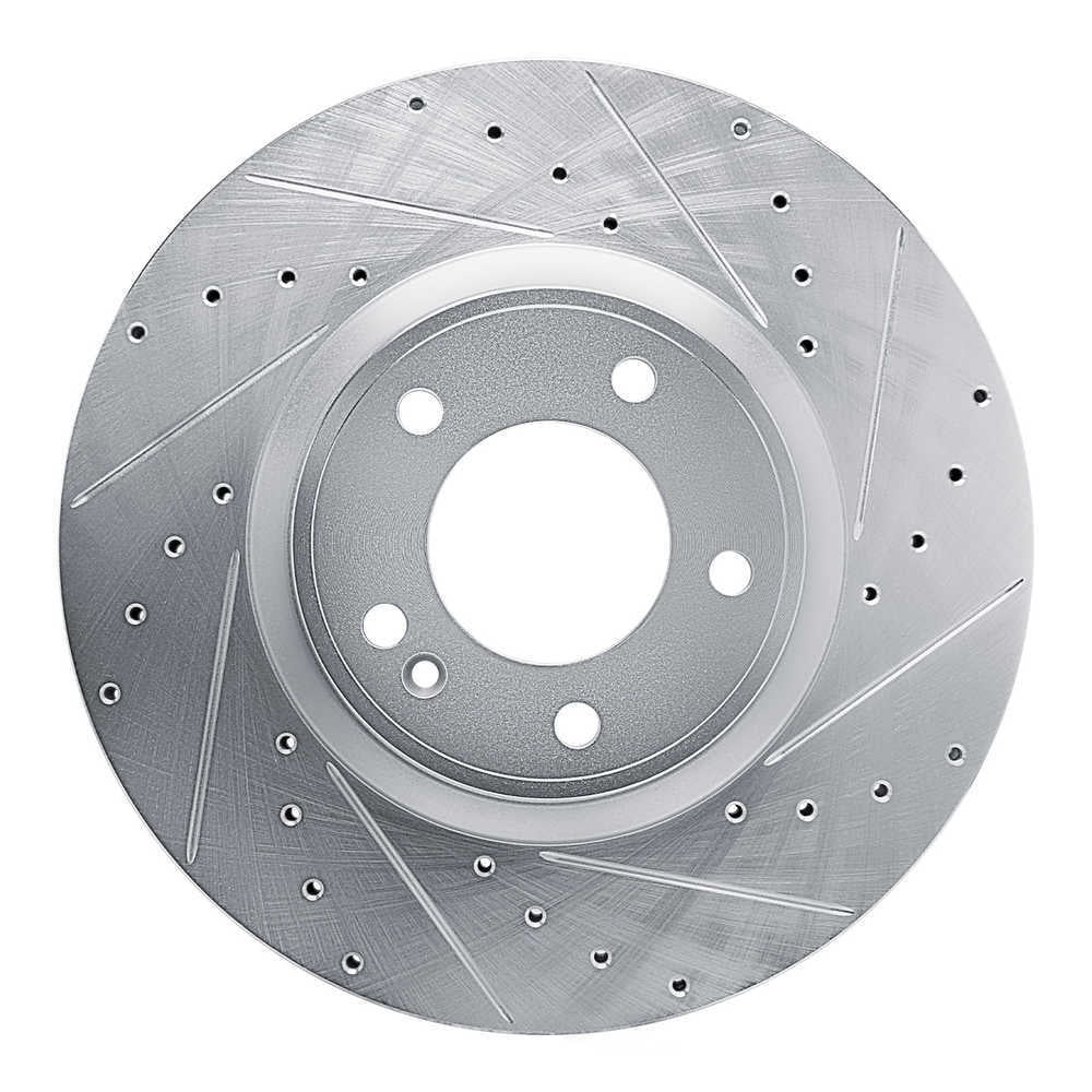 Dynamic Friction Company 631-63176R DFC Brake Rotor - Drilled And Slotted - Silver