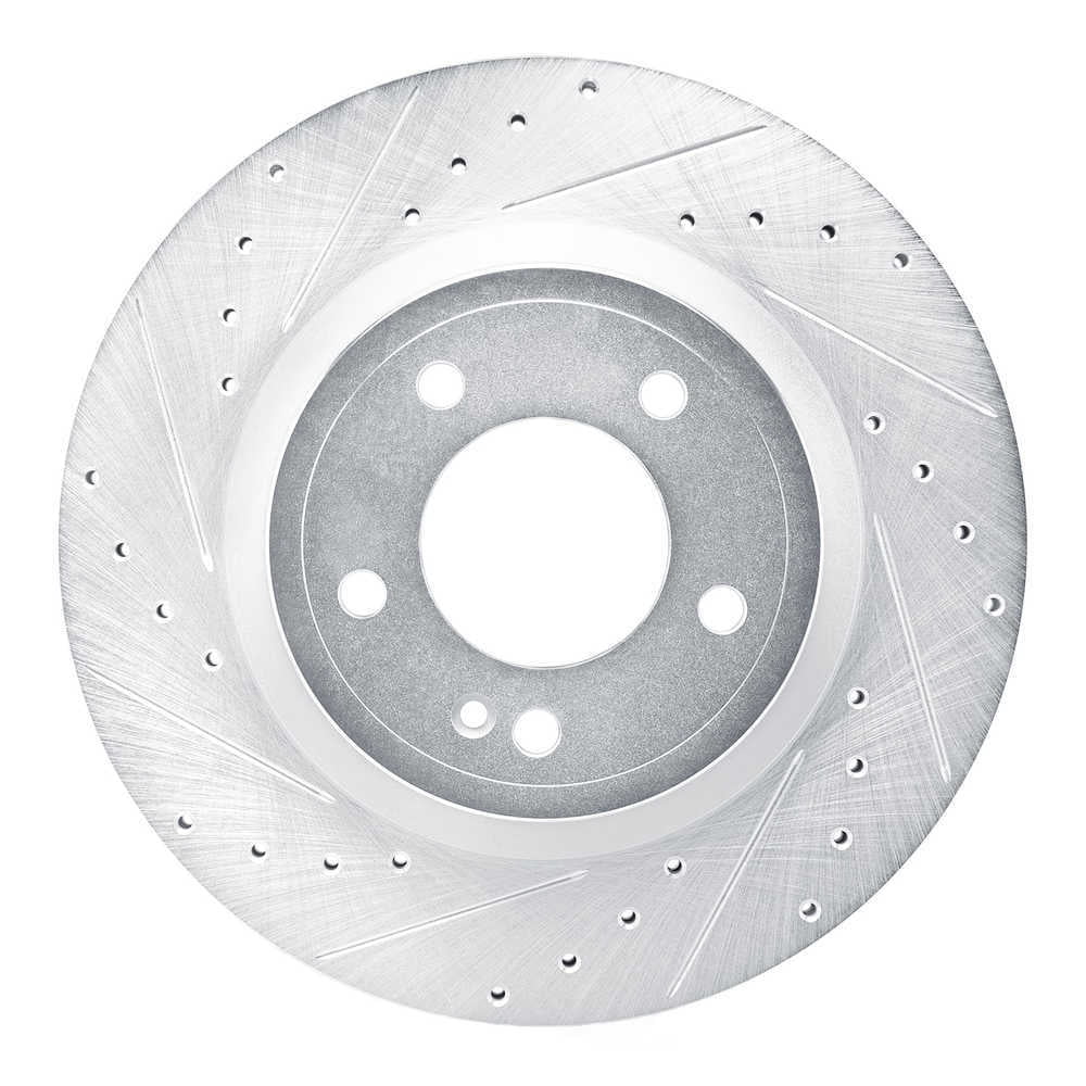 Dynamic Friction Company 631-63177L DFC Brake Rotor - Drilled And Slotted - Silver