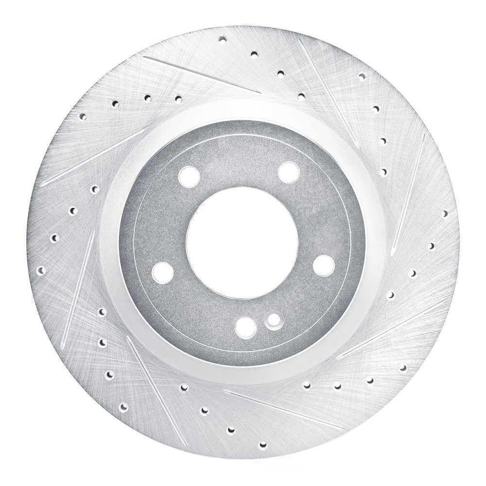 Dynamic Friction Company 631-63177R DFC Brake Rotor - Drilled And Slotted - Silver