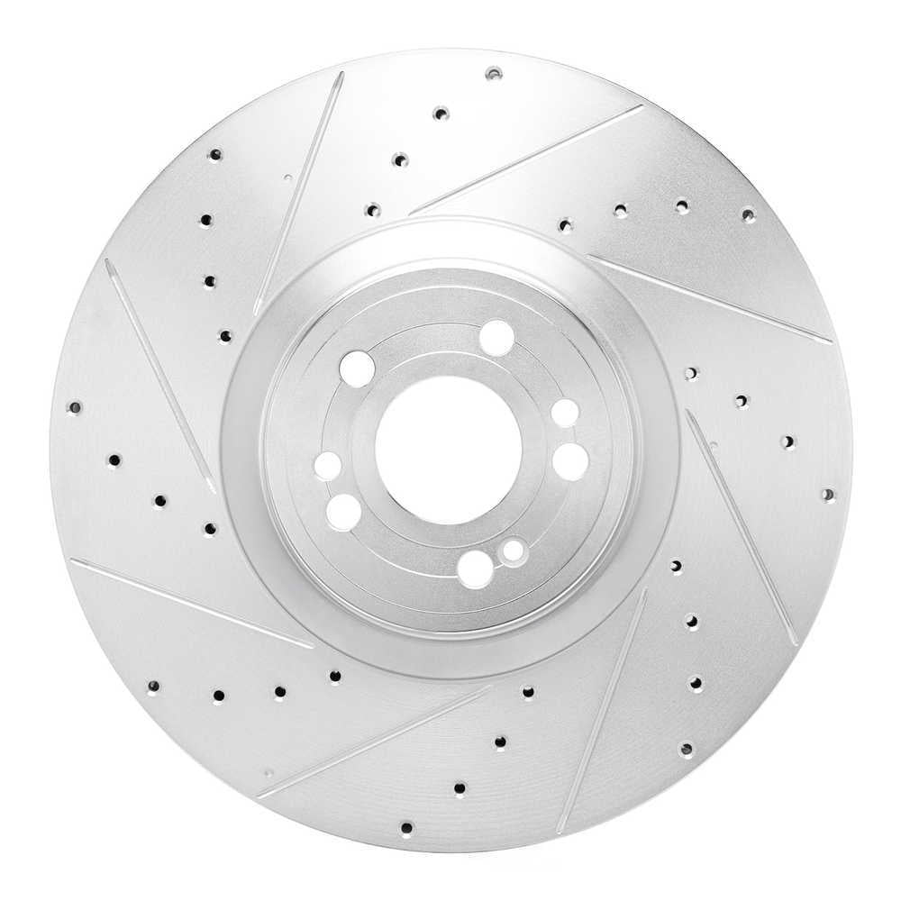 Dynamic Friction Company 631-63180L DFC Brake Rotor - Drilled And Slotted - Silver