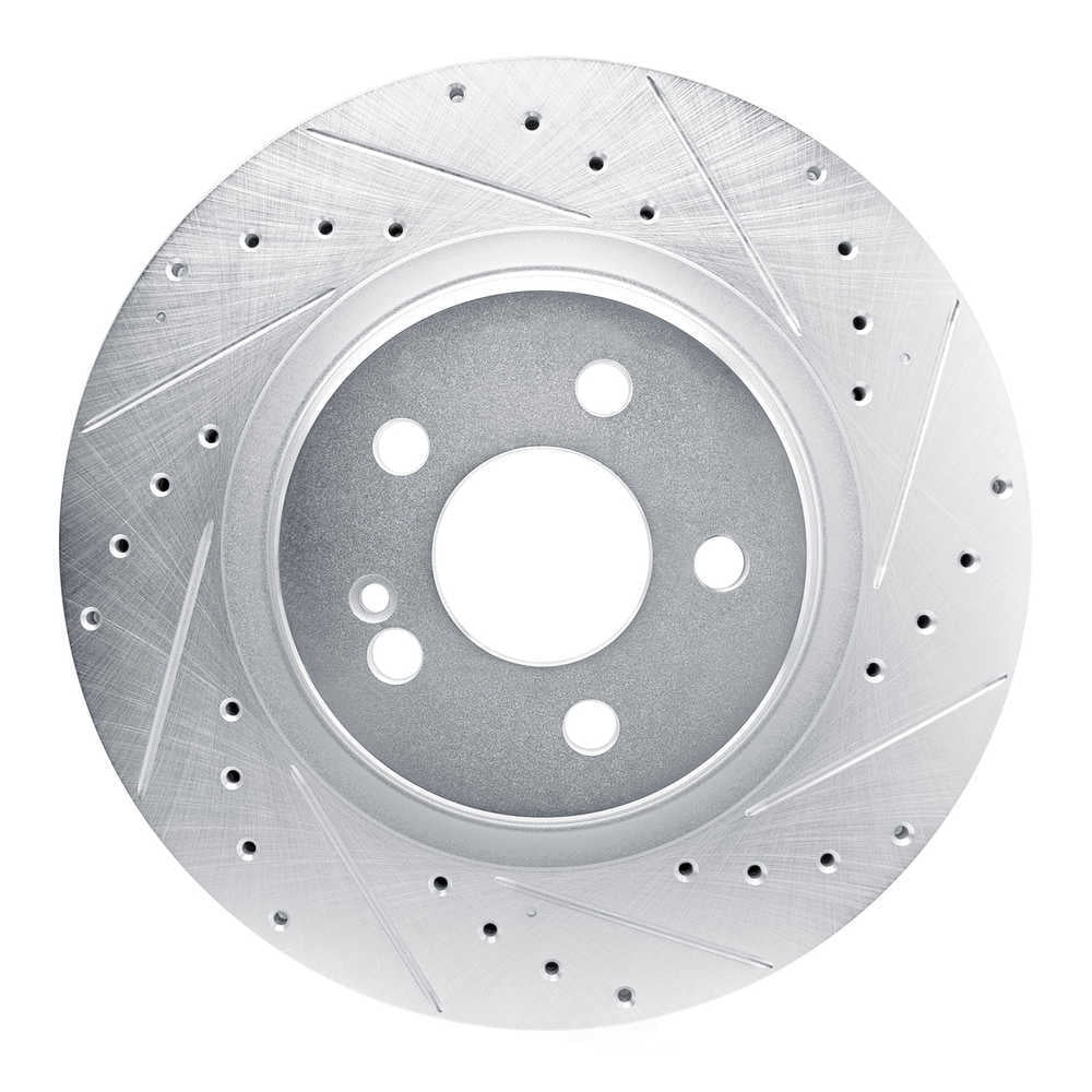 Dynamic Friction Company 631-63183R DFC Brake Rotor - Drilled And Slotted - Silver