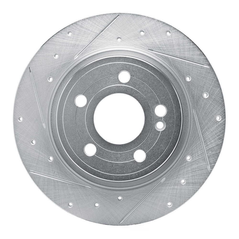 Dynamic Friction Company 631-63184L DFC Brake Rotor - Drilled And Slotted - Silver