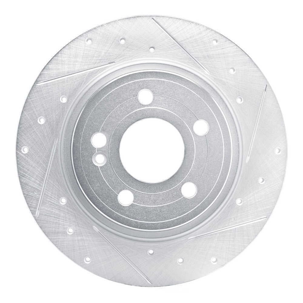 Dynamic Friction Company 631-63184R DFC Brake Rotor - Drilled And Slotted - Silver