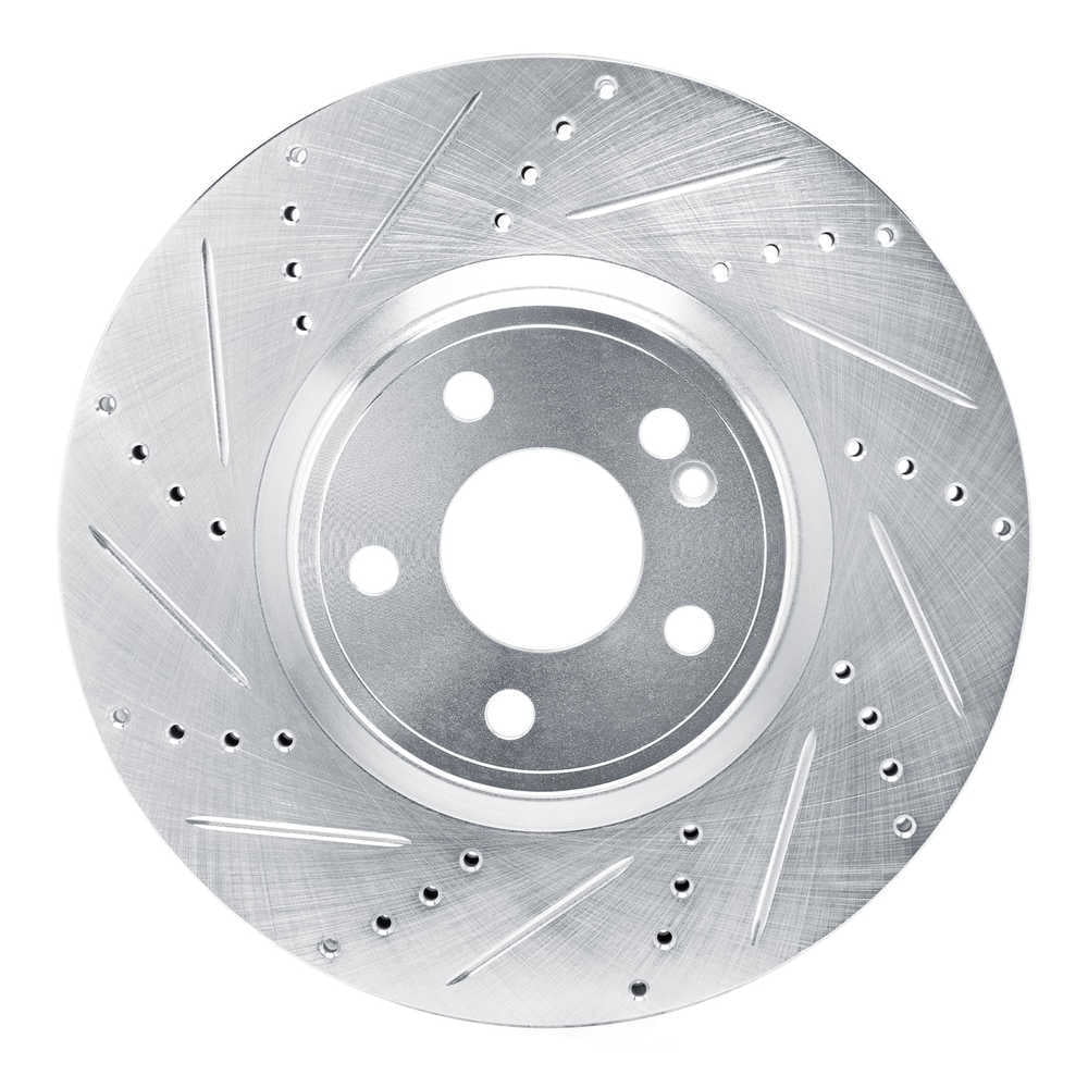 Dynamic Friction Company 631-63185L DFC Brake Rotor - Drilled And Slotted - Silver