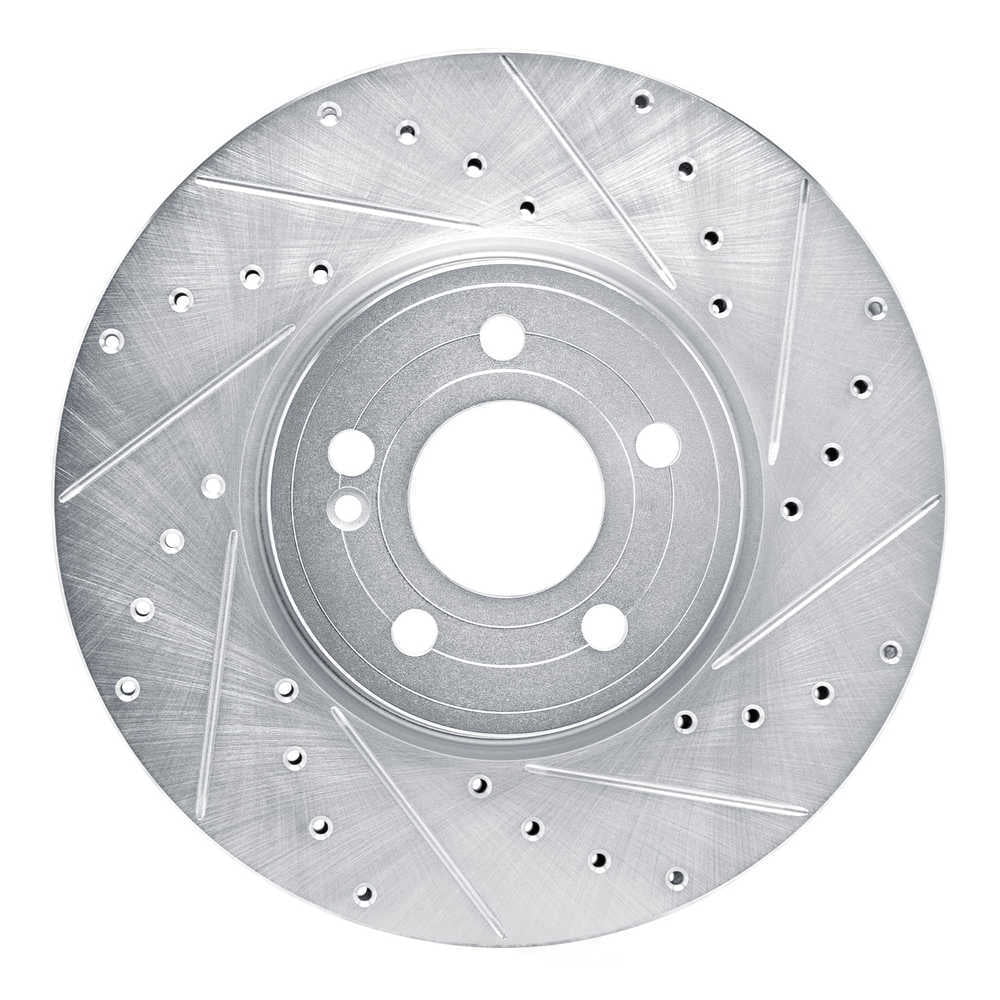 Dynamic Friction Company 631-63186R DFC Brake Rotor - Drilled And Slotted - Silver