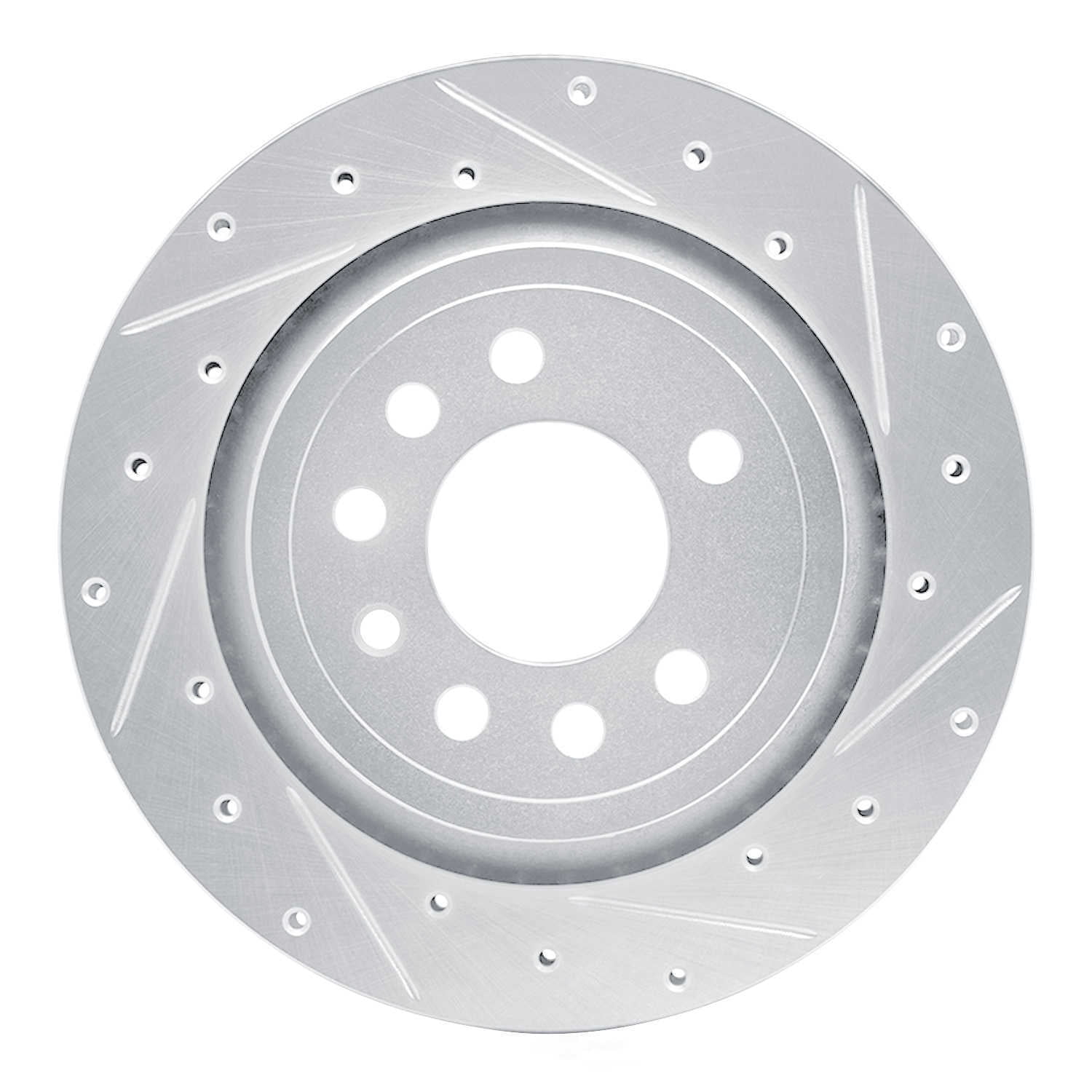 Dynamic Friction Company 631-65020R DFC Brake Rotor - Drilled And Slotted - Silver