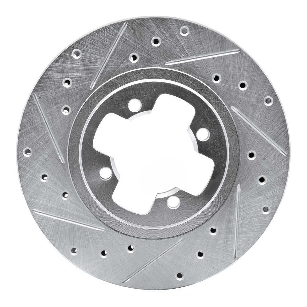 Dynamic Friction Company 631-67008L DFC Brake Rotor - Drilled And Slotted - Silver