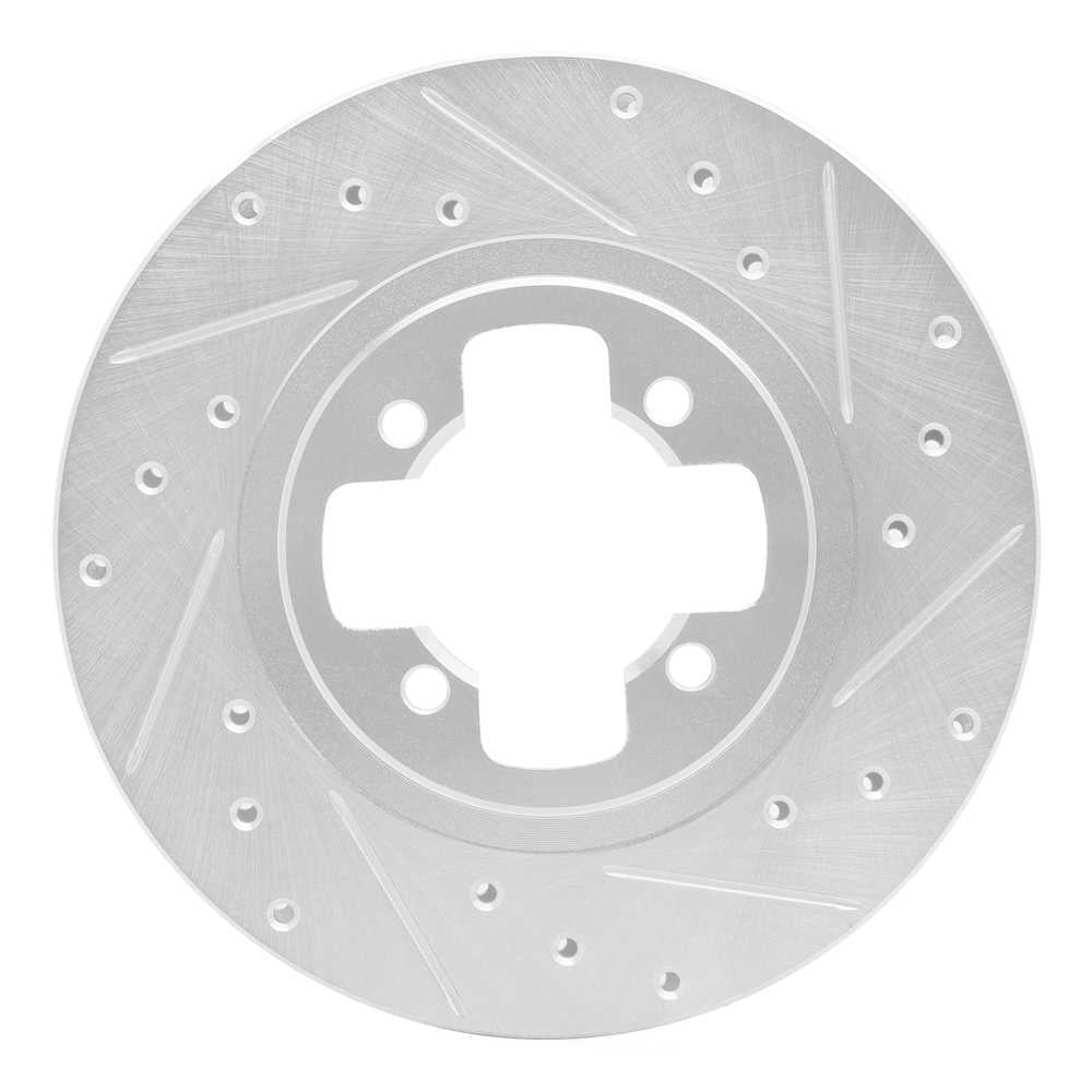Dynamic Friction Company 631-67008R DFC Brake Rotor - Drilled And Slotted - Silver
