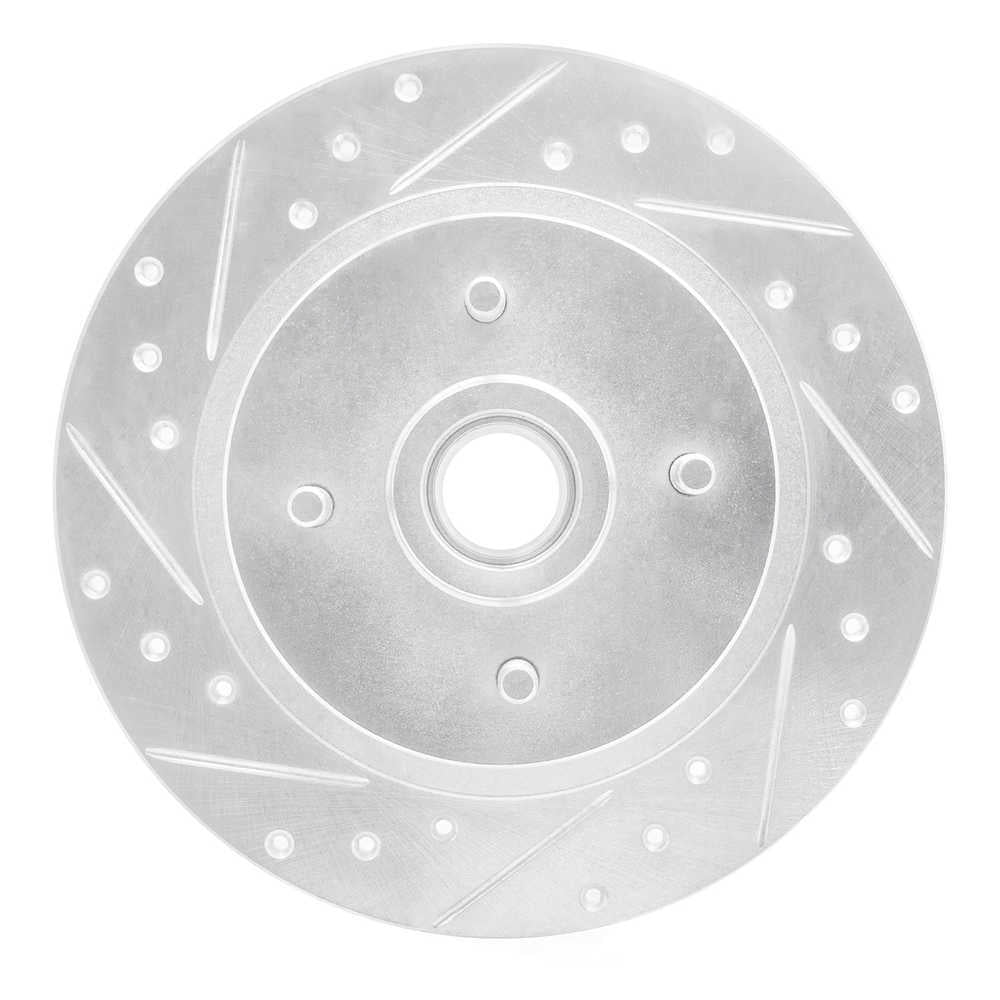 Dynamic Friction Company 631-67019L DFC Brake Rotor - Drilled And Slotted - Silver
