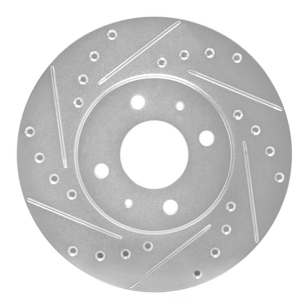 Dynamic Friction Company 631-67041L DFC Brake Rotor - Drilled And Slotted - Silver