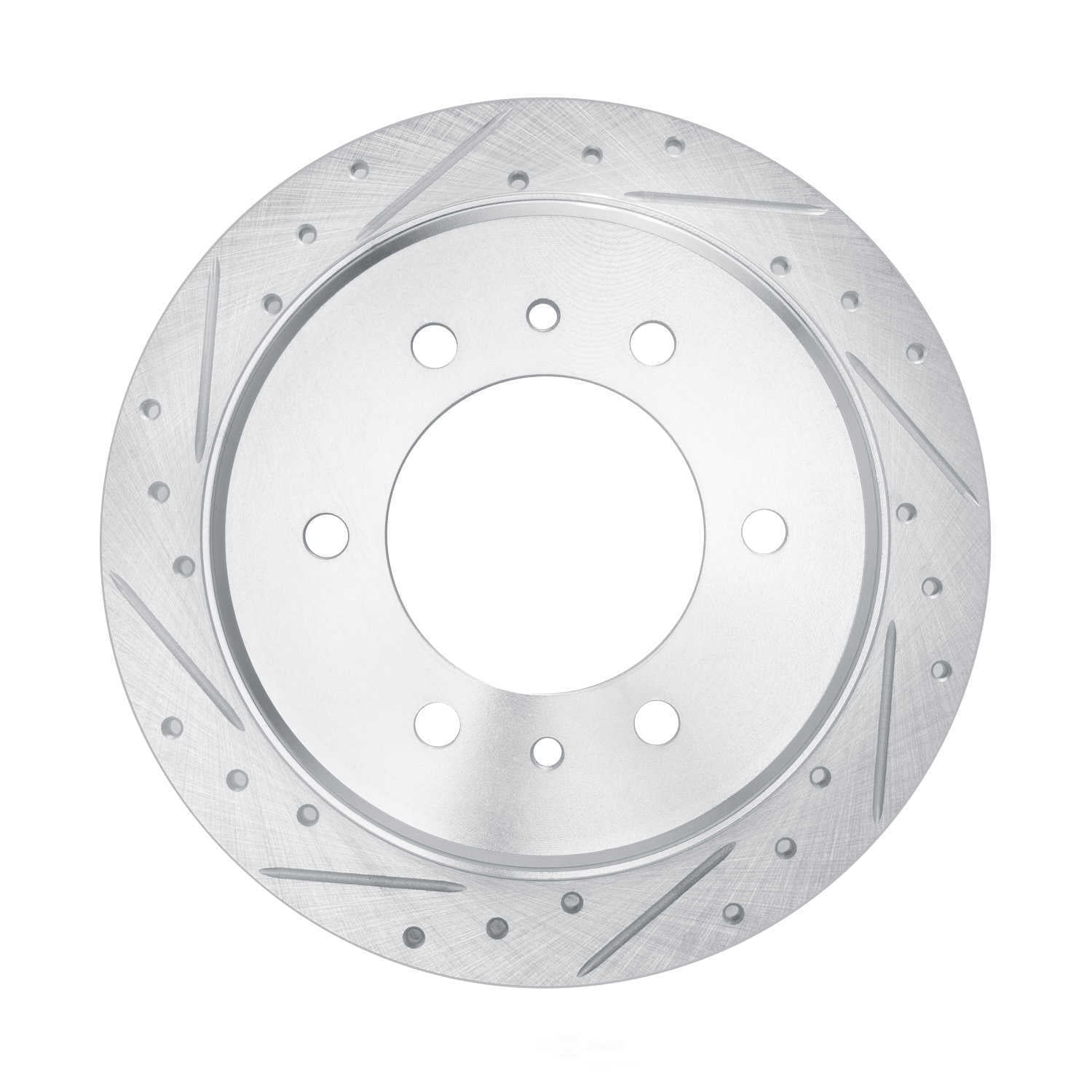 Dynamic Friction Company 631-67075L DFC Brake Rotor - Drilled And Slotted - Silver