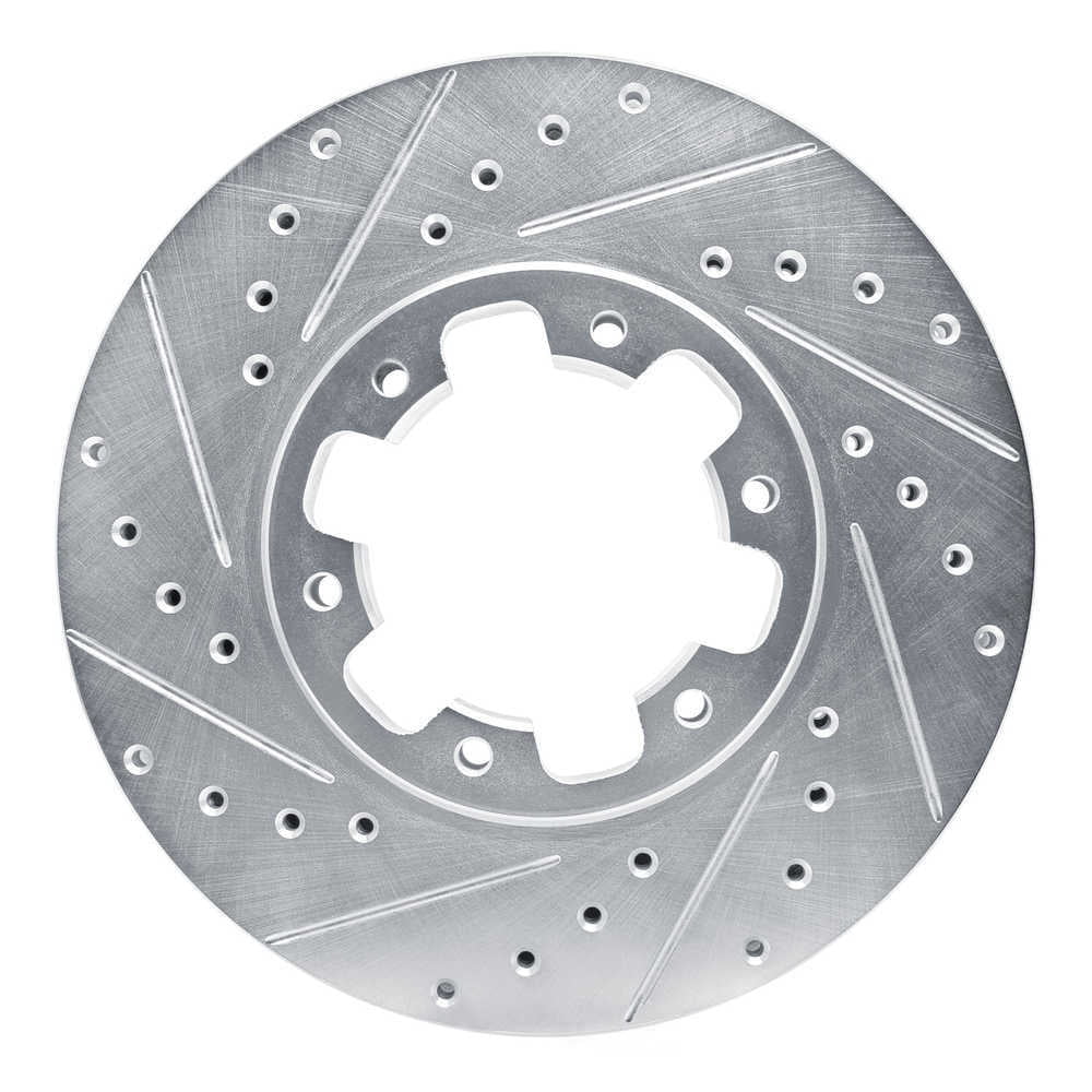 Dynamic Friction Company 631-67084L DFC Brake Rotor - Drilled And Slotted - Silver