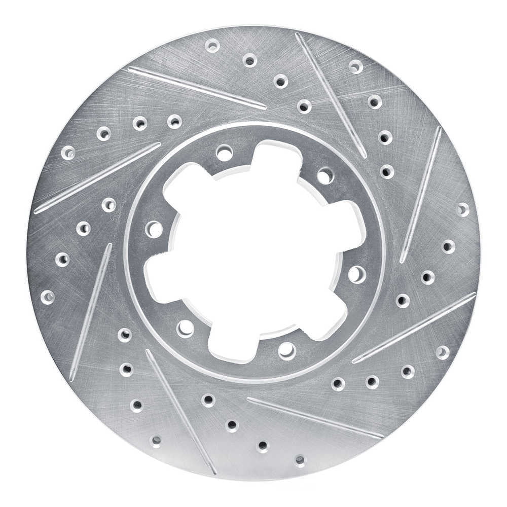 Dynamic Friction Company 631-67084R DFC Brake Rotor - Drilled And Slotted - Silver