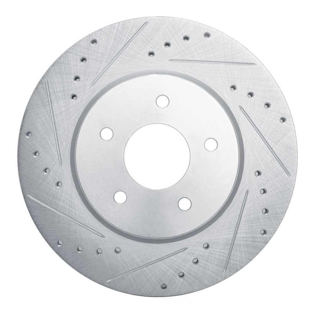 Dynamic Friction Company 631-68019L DFC Brake Rotor - Drilled And Slotted - Silver