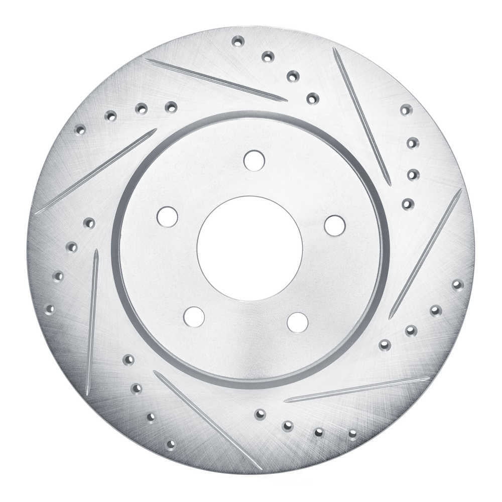 Dynamic Friction Company 631-68019R DFC Brake Rotor - Drilled And Slotted - Silver