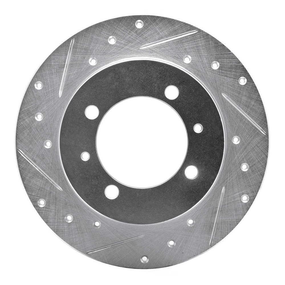 Dynamic Friction Company 631-72011L DFC Brake Rotor - Drilled And Slotted - Silver