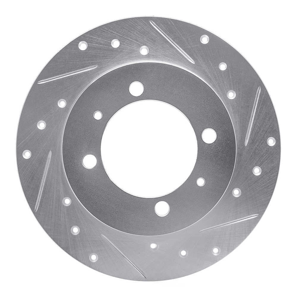 Dynamic Friction Company 631-72011R DFC Brake Rotor - Drilled And Slotted - Silver