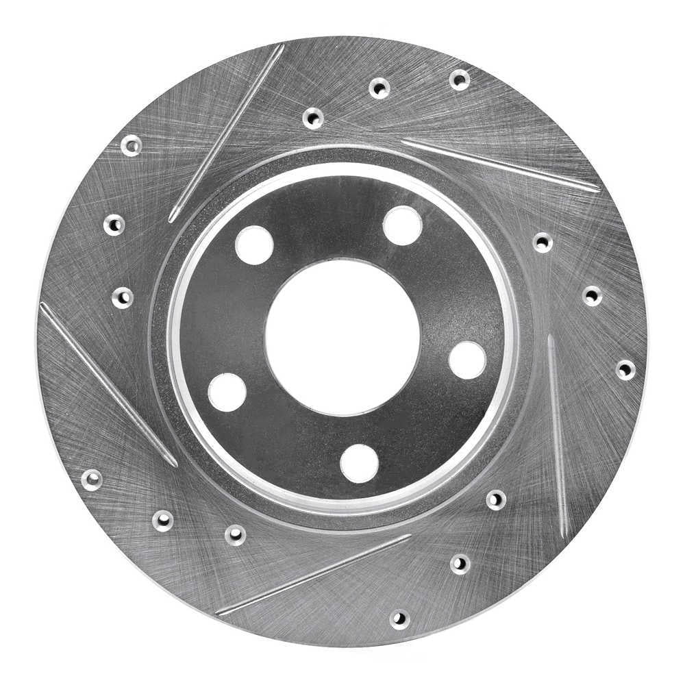 Dynamic Friction Company 631-72018L DFC Brake Rotor - Drilled And Slotted - Silver