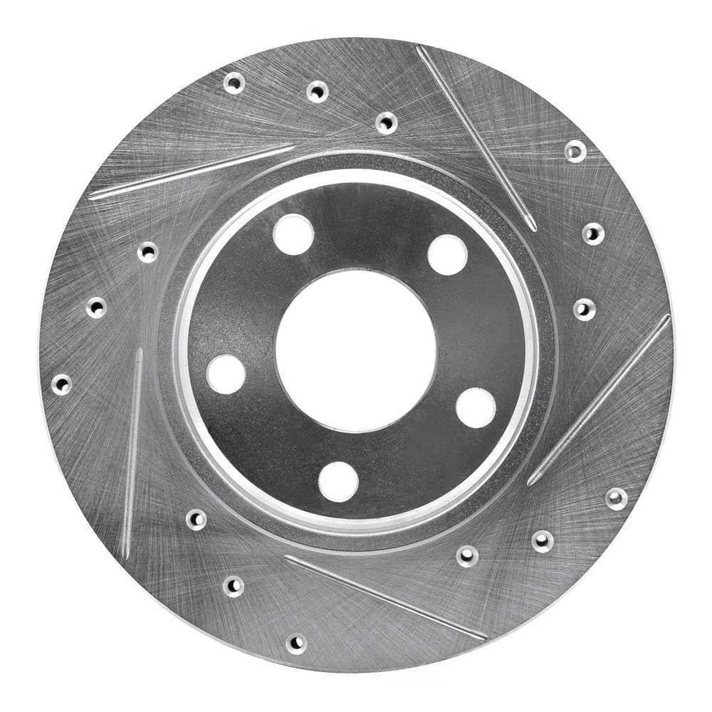 Dynamic Friction Company 631-72018R DFC Brake Rotor - Drilled And Slotted - Silver