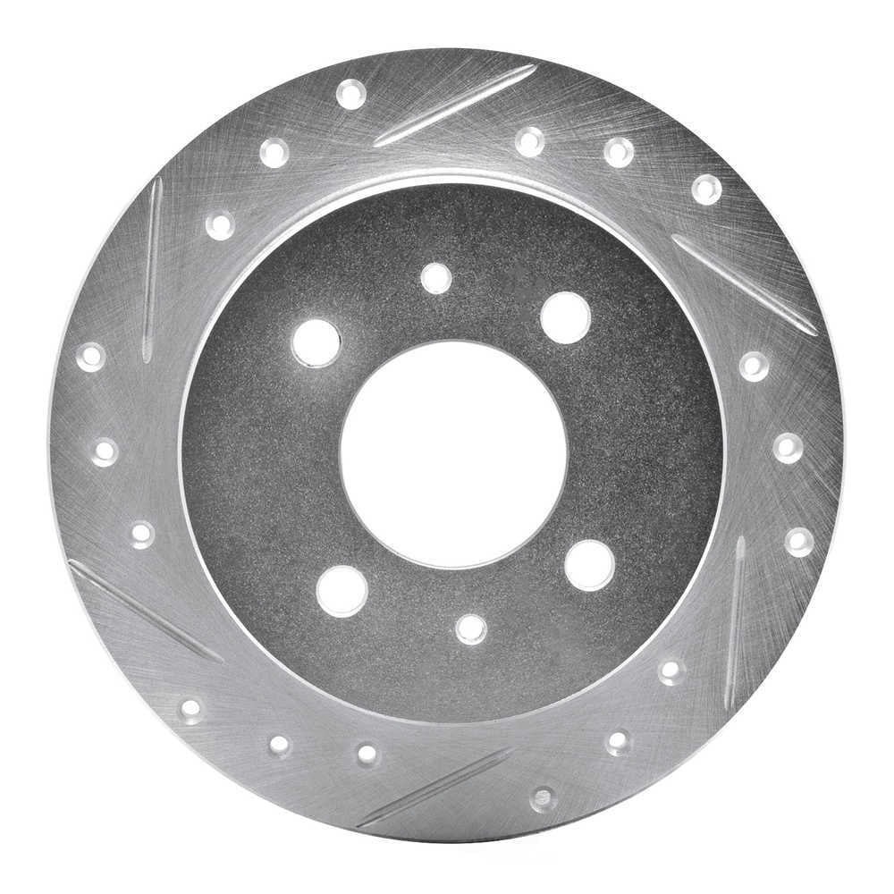 Dynamic Friction Company 631-72026L DFC Brake Rotor - Drilled And Slotted - Silver