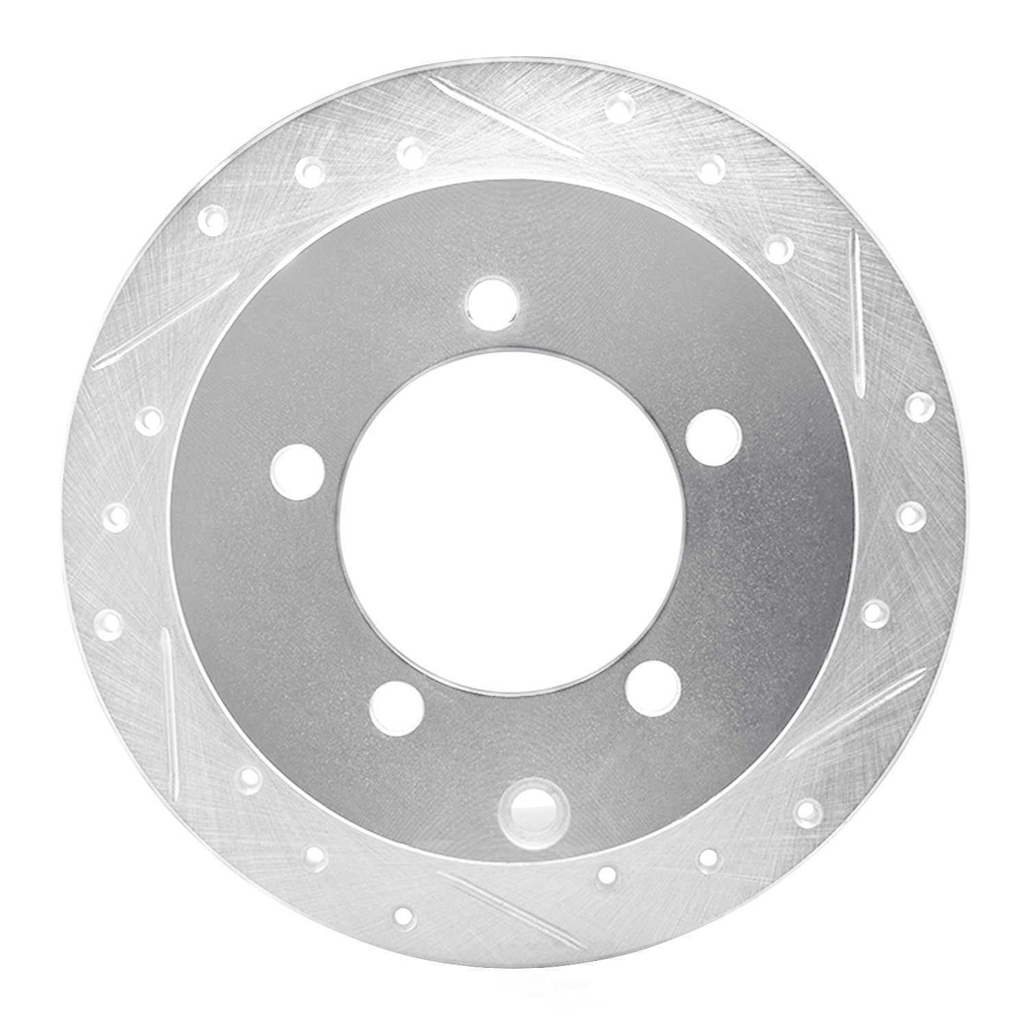 Dynamic Friction Company 631-72030R DFC Brake Rotor - Drilled And Slotted - Silver